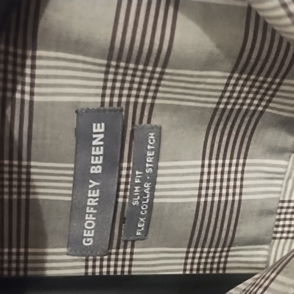 Men's Check Button-Up Shirt - Gray & White - Picture 2 of 5
